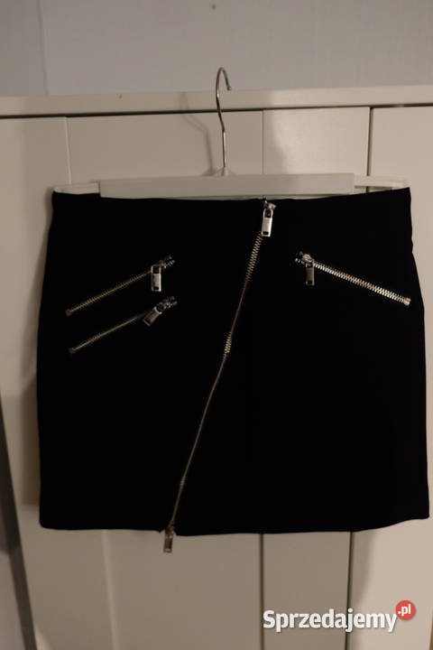 czarna spódniczka spódnica HM xxs 32 zip zamek Toruń