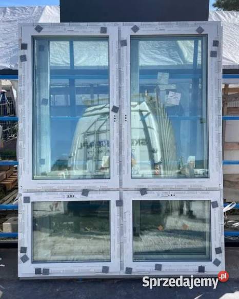 Okno PCV 1700x2100 mm 170x210 4SkrzydłowE Okna ścienne Oleśnica