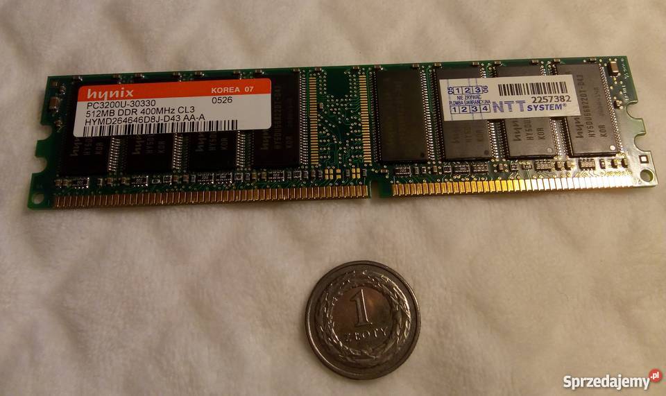 Kość Pamięci hynix 512MB DDR 400MHz śląskie Rogoźnik