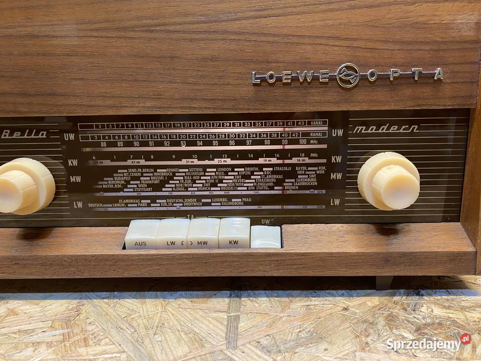 Radio lampowe Loewe Opta Bella Modern film Gałkowice-Ocin