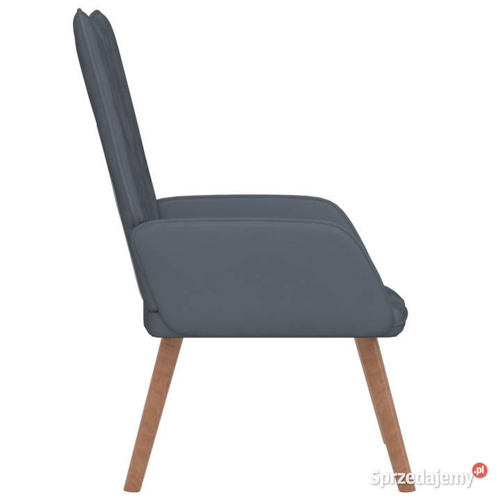 Fotel ciemnoszary obity aksamitem WM327656 Fotele Warszawa