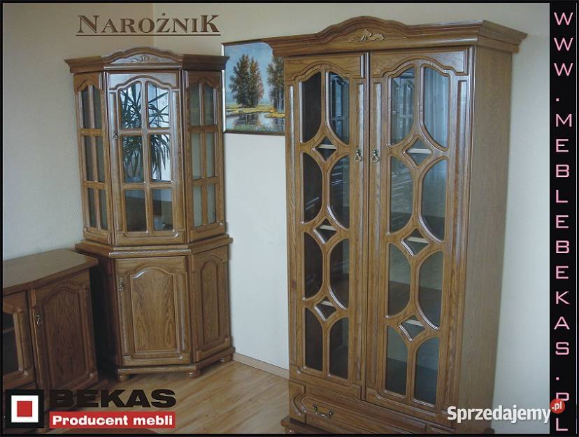 Zestaw Biblioteczka Caro Śliczny Narożnik Dab Meble do salonu Gliwice