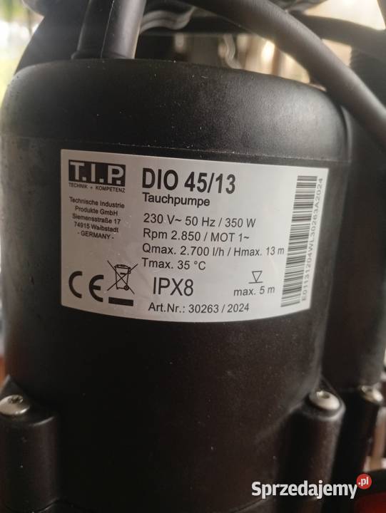 Pompa beczkowa do wody czystej TIP DIO 4513 Miedary