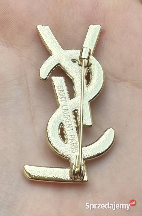 Broszka Zawieszka YSL Yves Saint Laurent złota z Dla kobiet