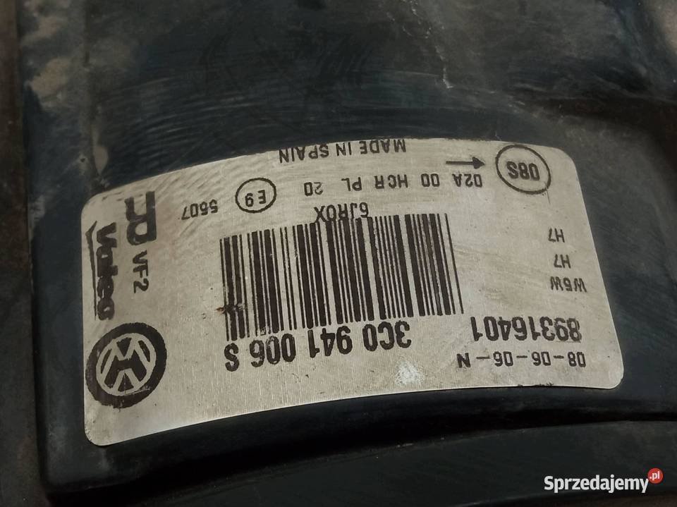 LAMPA PRZÓD PRAWA EU SOCZEWKA H7 3C0941006S VW świętokrzyskie