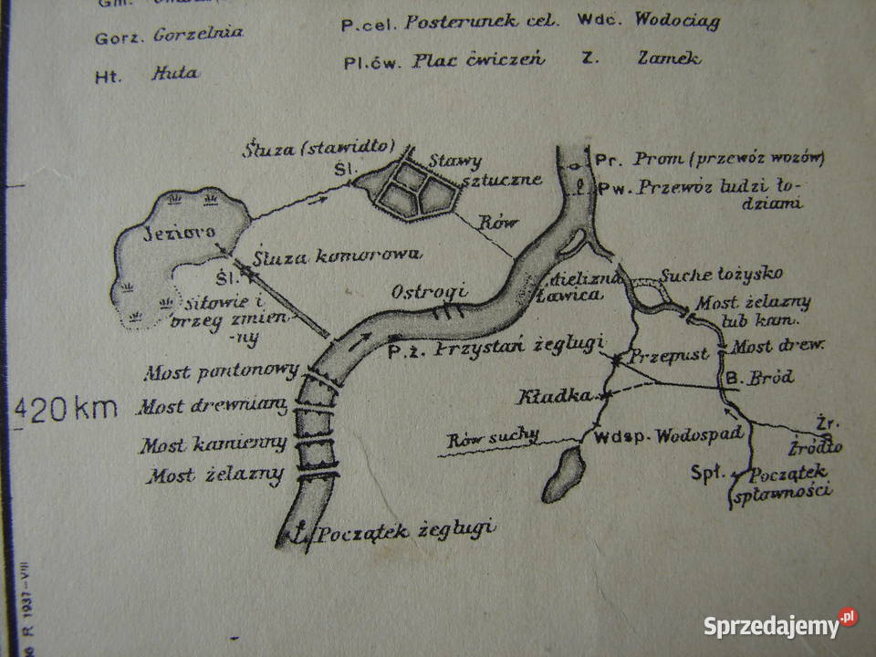 Opoczno Sulejów mapa służbowa Wojskowy Instytut mazowieckie Warszawa