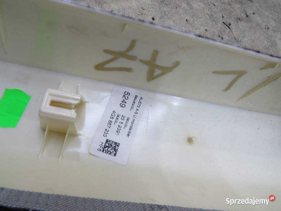 OSŁONA SŁUPKA LEWA PRAWA PRZÓD AUDI A7 4G8867234