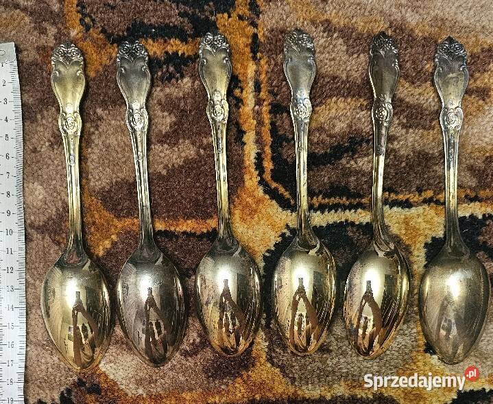 Łyżki ze stali nierdzewnej pozłacane żółty Katowice