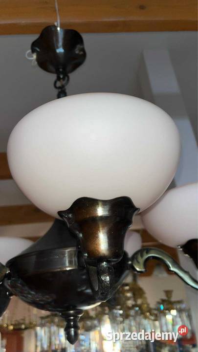 Żyrandol Podsufitowy Mosiężny 5 ramion z Gdańsk