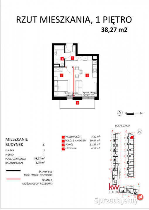 Do sprzedaży mieszkanie 3827m2 2pokojowe Wrocław Sprzedaż