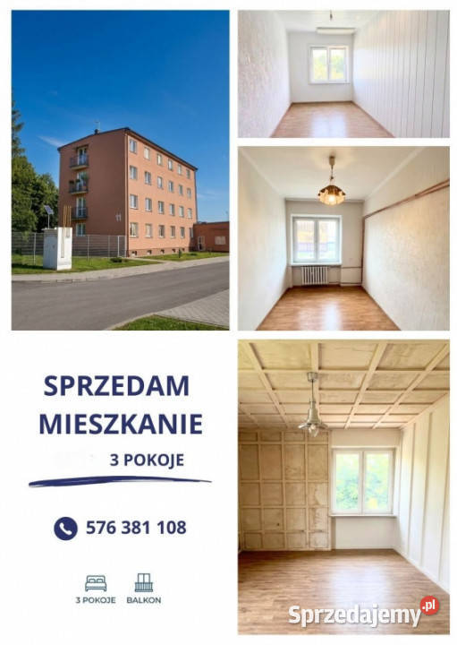 Trzypokojowe 52 m do remontu Kolonia Koplany