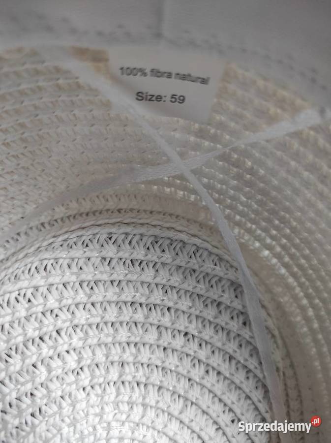 Kapelusz letni biały rozmiar 59 100 naturalne Kraków sprzedam