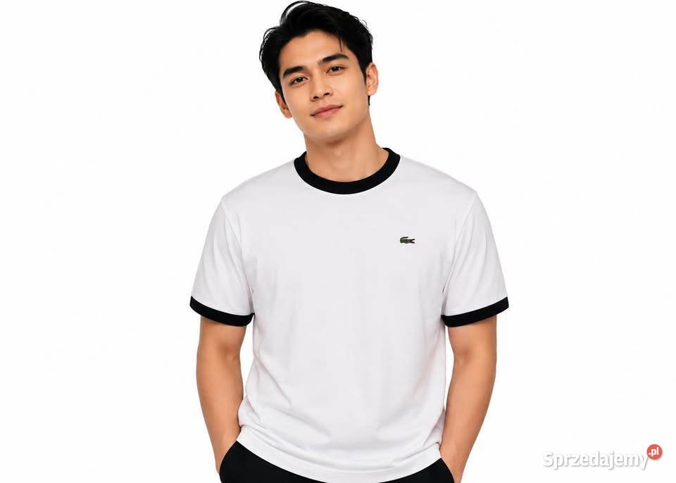 Tshirt bawełniany Lacoste biały XL regular fit