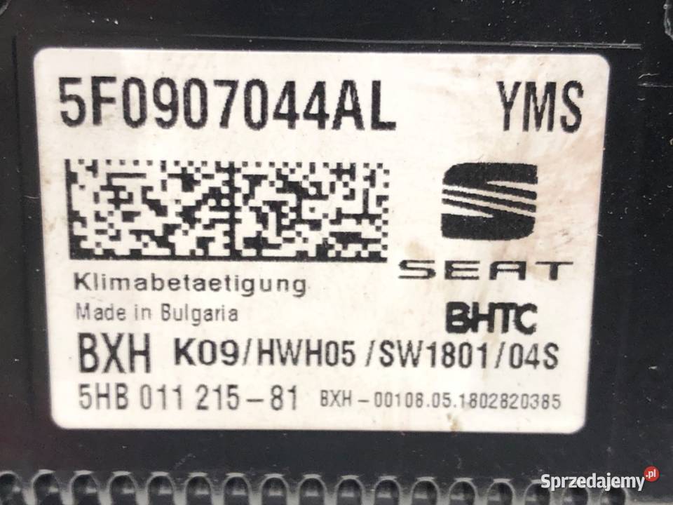 PANEL STEROWANIA NAWIEWU SEAT ATECA 5F0907044AL