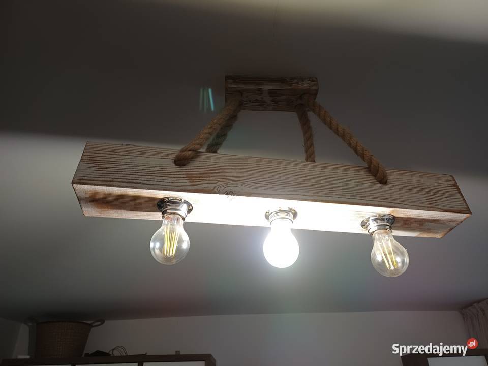 Drewniana lampa wisząca dolnośląskie Bolesławiec sprzedam