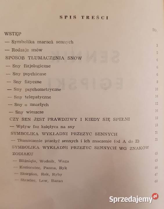 Sennik Sennik Egipski Jaworzno