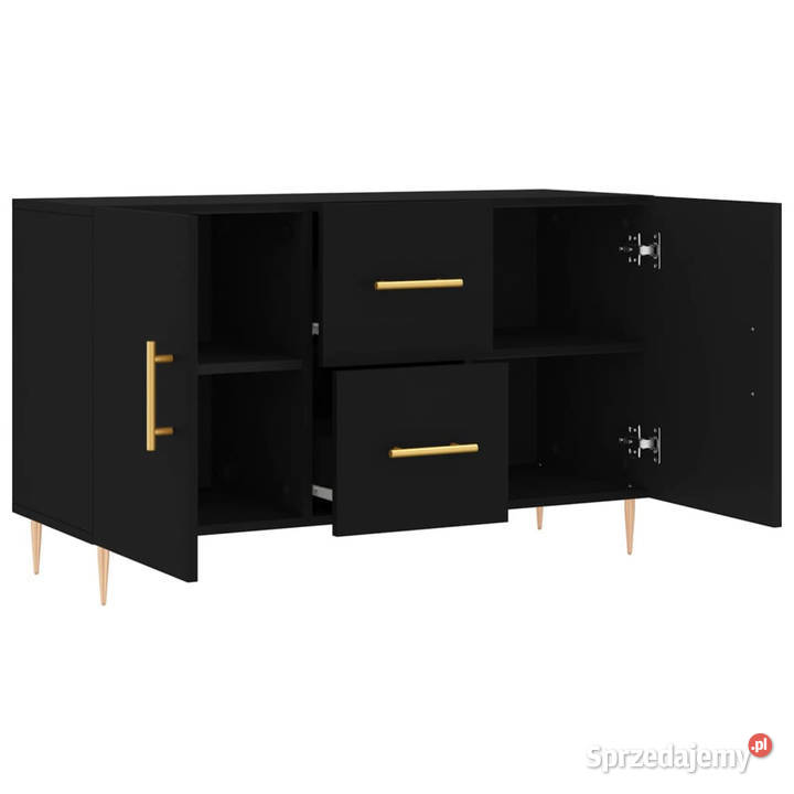 Komoda czarna 100x36x60 materiał drewnopochodny