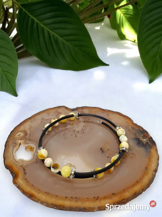 Bransoletka BURSZTYN bałtycki mleczny kredowy Warszawa