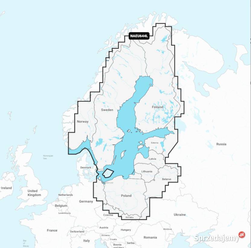 Mapa Navionics+ NAEU644L (Bałtyk, Finlandia, Szwecja, Norweg