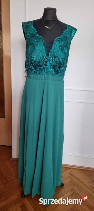 Sprzedam śliczną butelkowo zieloną sukienkę Moda i Styl Białystok