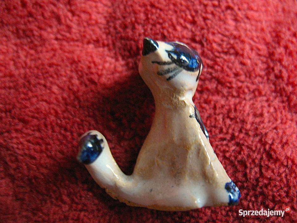 Kot miniatura figurka porcelana 3 x 3 x 2 mazowieckie Siedlce