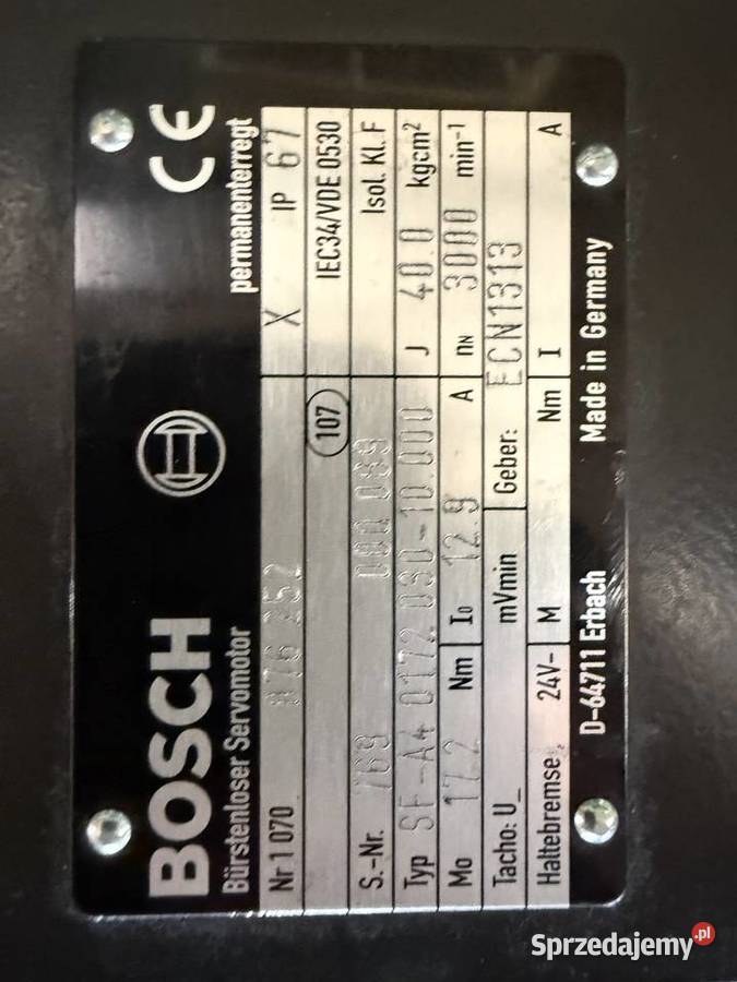 Serwomotor Bosch Indramat CNC servo silnik Tarnowskie Góry sprzedam