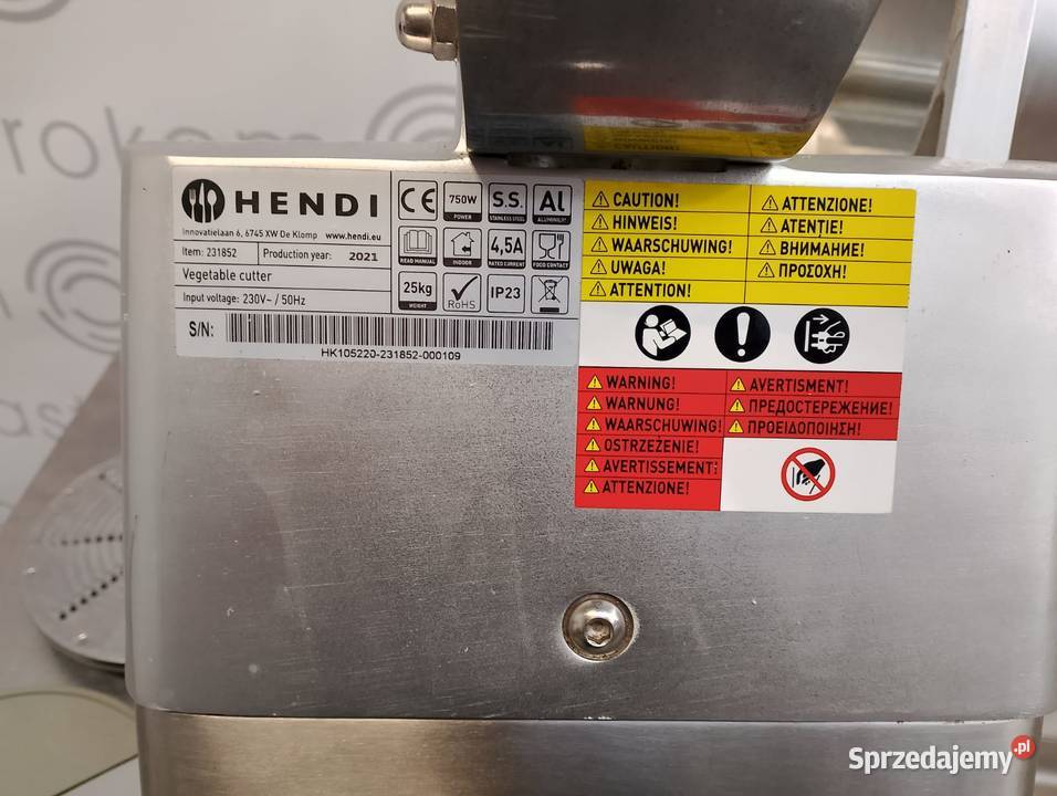 Szatkownica Hendi 231852 750 W Gastronomia Wrocław