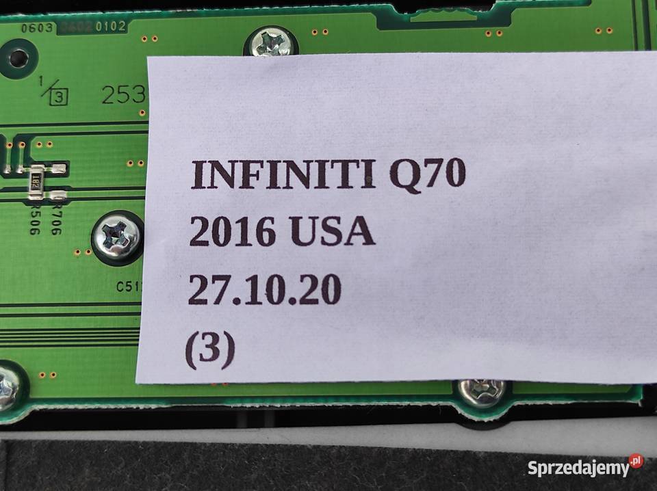 PANEL RADIA ODTWARZACZA INFINITI Q70 M35 M37 USA wielkopolskie Nowy Tomyśl