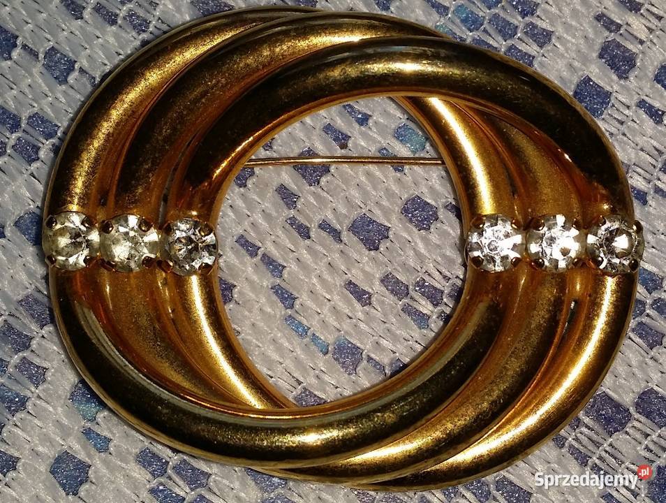Angielska stara broszka obręcze Pozostałe Ochojno