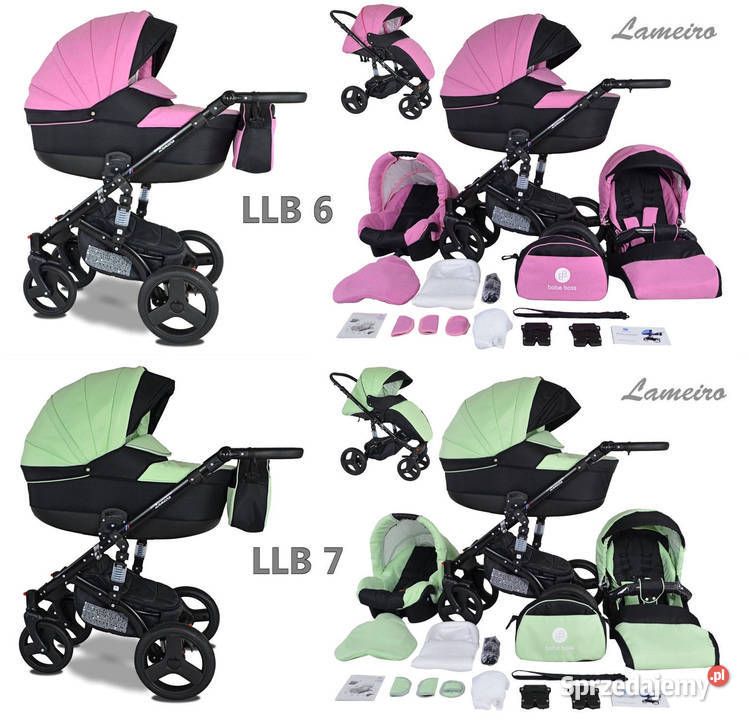 NOWY Wózek Dziecięcy Lameiro 3w1 Wielofunkcyjny czarny Wózki Kielce