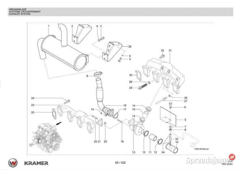 Katalog części Ładowarka kołowa Kramer 950 pomorskie Miastko