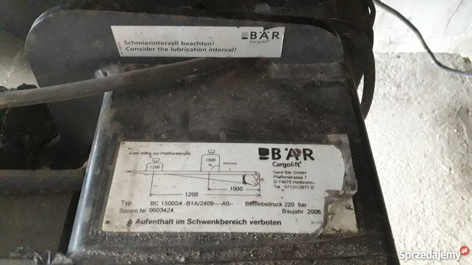 Winda samozaładowcza MAN TGL BAR Cargolift Biłgoraj