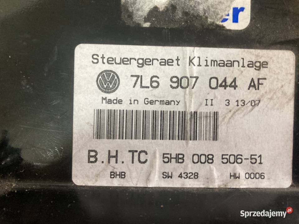 VW TOUAREG FL PANEL KLIMY KLIMATYZACJI