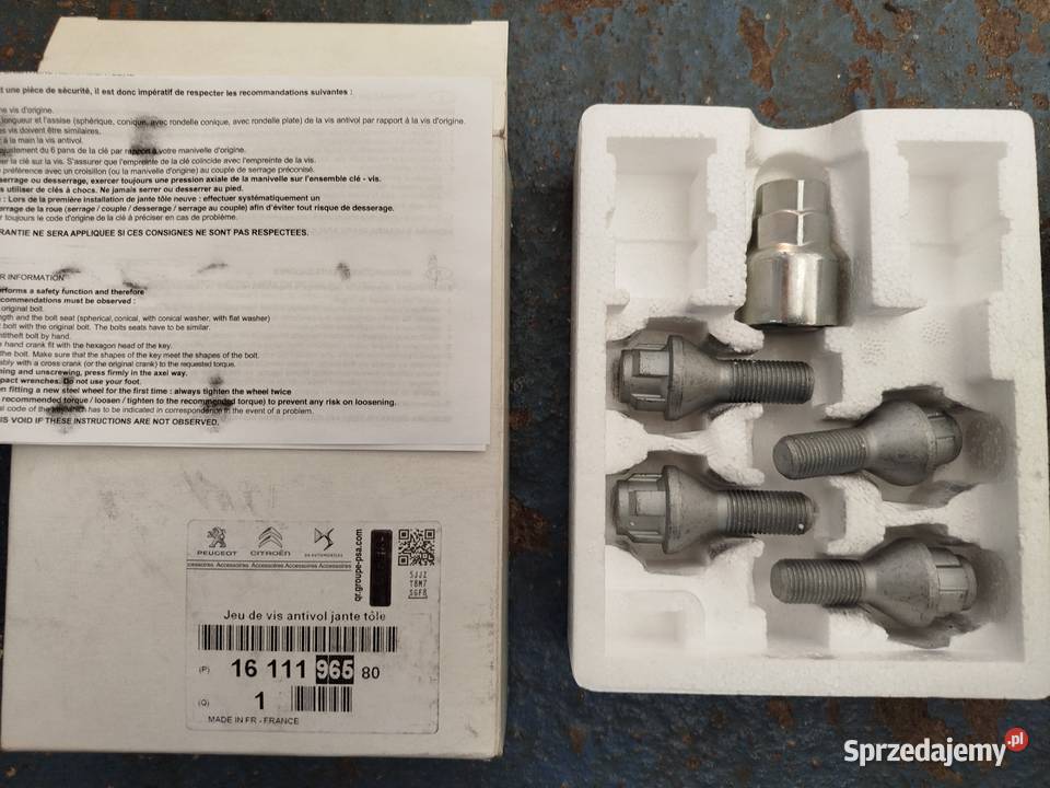 Śruby zabezpieczające oryginalne Citroen Łódź