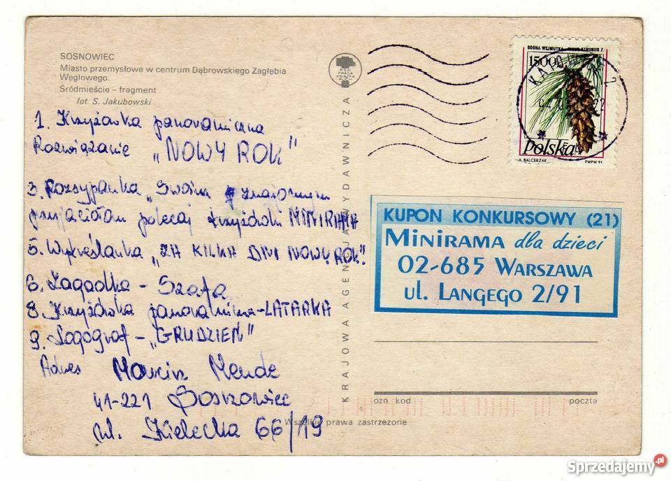 SOSNOWIEC POCZTÓWKA Krynki