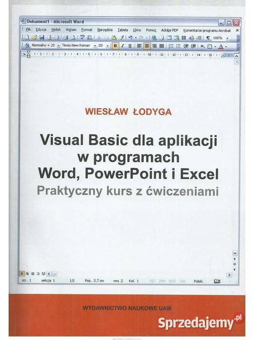 Visual Basic aplikacji w programach Word Książki naukowe i popularnonaukowe Łódź