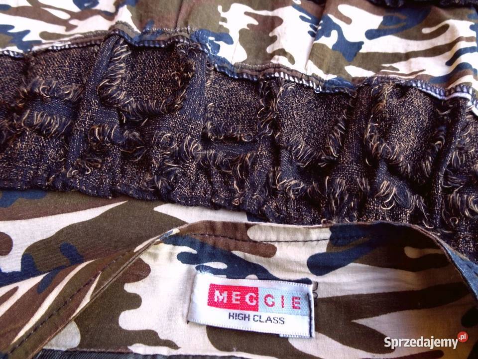 Spódnica Falbany Moro 38 40 khaki małopolskie Nowy Sącz