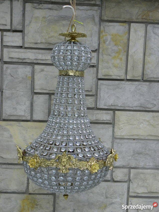 LAMPA KRYSZTAŁOWY ŻYRANDOL OKUTY MOSIĄDZEM Kraków sprzedam
