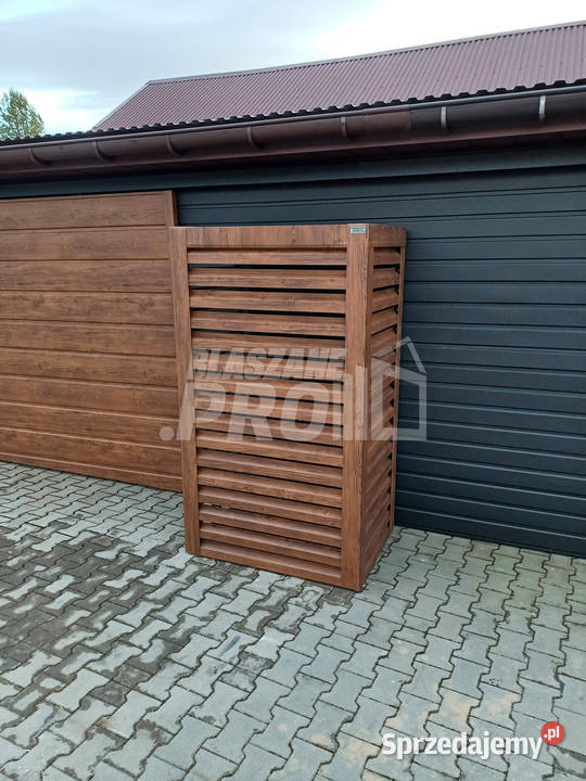 Osłona pompy ciepła 70x40x190 ciemny orzech Miastko