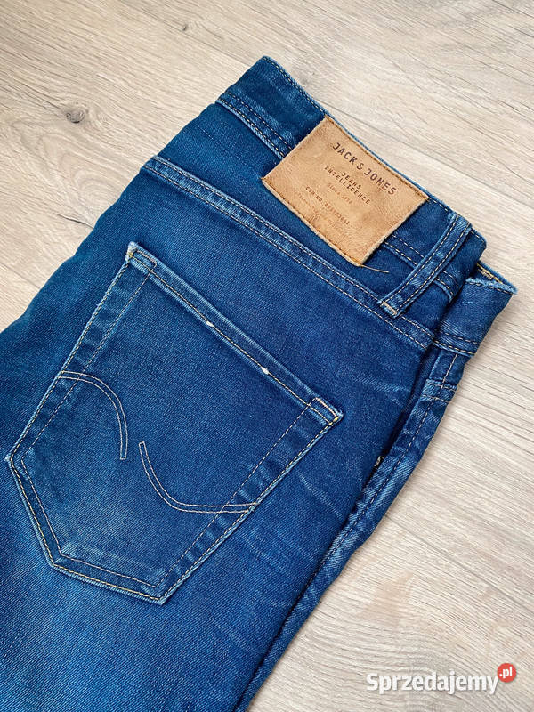 JackJones firmowe jeansy wysoki stan guziki Spodnie Bielsko-Biała