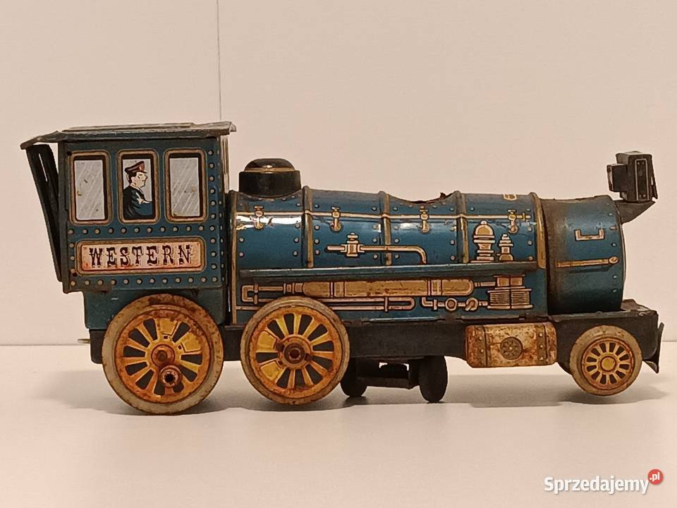 Stara blaszana zabawka LOKOMOTYWA elektryczna Antyki, Sztuka, Kolekcje Rzeszów sprzedam