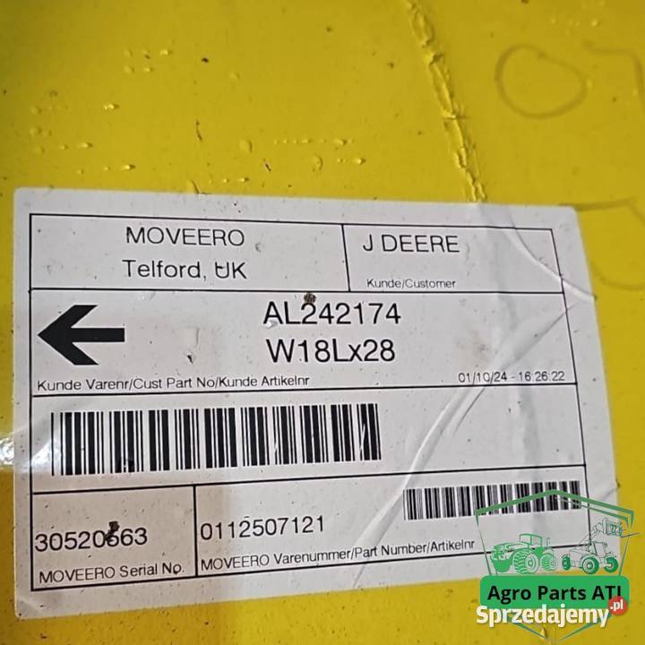 Felga R28 DW18LX28 AL242174 John Deere 6145M Ciechanowiec