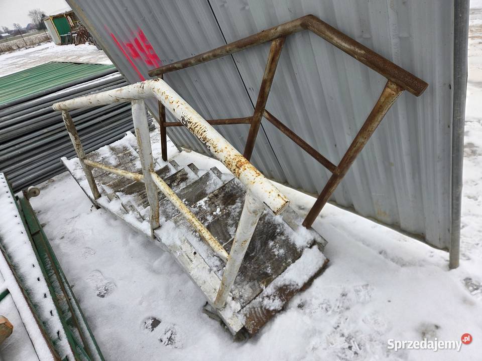 Schody metalowa rama drewniane trepy mazowieckie Topołowa