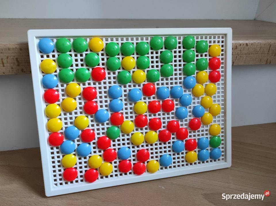 Zabawka mozaika pinezki grzybki