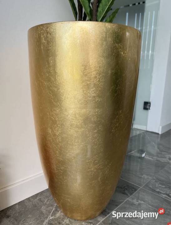 Złota donica Glamour Premium 90 Doniczki i osłonki Golkowice