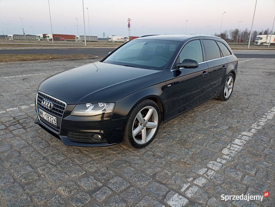 Audi A4 B8 kombi 20 TDI 143 2009r SLine stan A4 mazowieckie Wieczfnia Kościelna