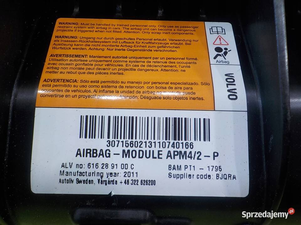 VOLVO S60 II RDESIGN 16 T3 11r SEDAN AIRBAG mazowieckie Suków