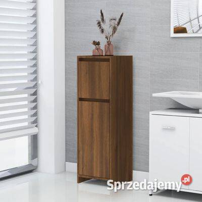 vidaXL Szafka łazienkowa brązowy dąb 30x30x95 mazowieckie Warszawa