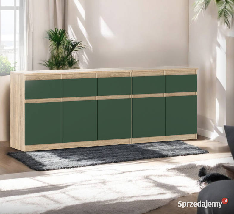 Komoda Do Sypialni 200 5 Szuflad Nowoczesna Dąb Komody Elbląg