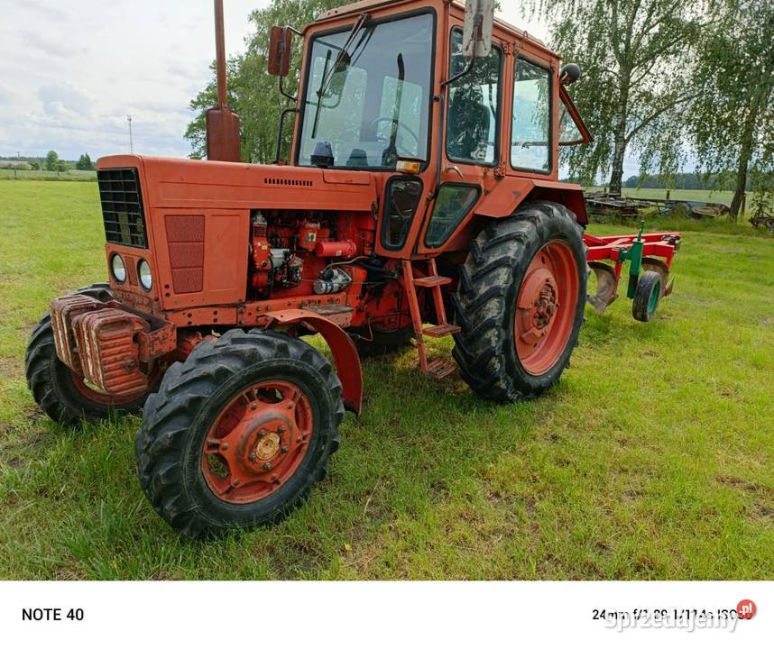 MTZ 82 z pług 4 skibowy Agro masz MTZ mazowieckie Wyrozęby-Konaty